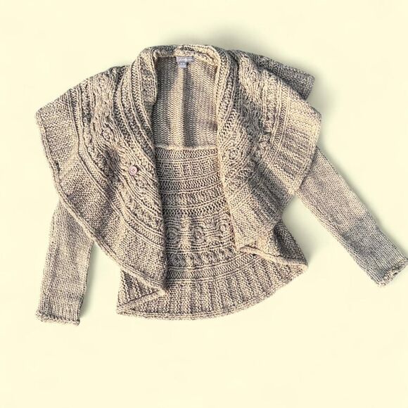 Y2K Chunky Knit Wool Cardigan Sweater - Picture 1 of 7